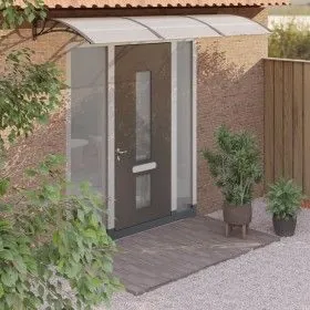 Türvordach aus schwarzem Polycarbonat 300x100 cm von vidaXL, Markisen - Ref: Foro24-153569, Preis: 105,46 €, Rabatt: %