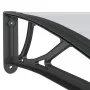 Türvordach aus schwarzem Polycarbonat 300x100 cm von vidaXL, Markisen - Ref: Foro24-153569, Preis: 103,26 €, Rabatt: %