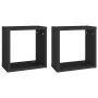 Cube wall shelf 2 pcs black 30x15x30 cm by vidaXL, Shelves and shelves - Ref: Foro24-807001, Price: 24,12 €, Discount: %
