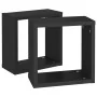Cube wall shelf 2 pcs black 30x15x30 cm by vidaXL, Shelves and shelves - Ref: Foro24-807001, Price: 24,12 €, Discount: %
