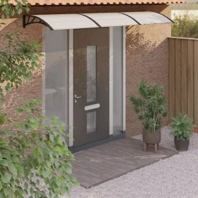 Black and transparent polycarbonate door canopy 300x80 cm by vidaXL, Awnings - Ref: Foro24-153578, Price: 77,61 €, Discount: %