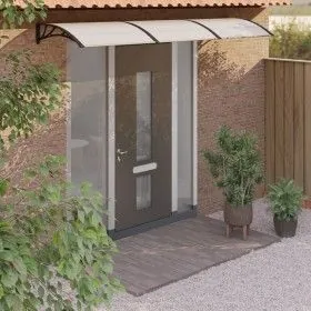Türvordach aus schwarzem und transparentem Polycarbonat, 300 x 80 cm von vidaXL, Markisen - Ref: Foro24-153578, Preis: 77,61 ...