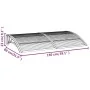 Polycarbonat Türvordach grau 150x75 cm von vidaXL, Markisen - Ref: Foro24-153579, Preis: 70,45 €, Rabatt: %