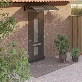 Black and transparent polycarbonate door canopy 150x80 cm by vidaXL, Awnings - Ref: Foro24-153576, Price: 68,29 €, Discount: %
