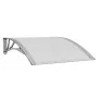 Gray and transparent polycarbonate door canopy 100x80 cm by vidaXL, Awnings - Ref: Foro24-153589, Price: 40,84 €, Discount: %