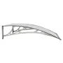 Gray and transparent polycarbonate door canopy 100x80 cm by vidaXL, Awnings - Ref: Foro24-153589, Price: 40,84 €, Discount: %