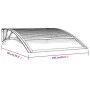 Gray and transparent polycarbonate door canopy 100x80 cm by vidaXL, Awnings - Ref: Foro24-153589, Price: 40,84 €, Discount: %