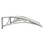Gray and transparent polycarbonate door canopy 80x75 cm by vidaXL, Awnings - Ref: Foro24-153586, Price: 40,47 €, Discount: %