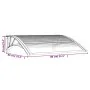 Gray and transparent polycarbonate door canopy 80x75 cm by vidaXL, Awnings - Ref: Foro24-153586, Price: 40,47 €, Discount: %
