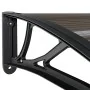 Türvordach aus schwarzem Polycarbonat 350x75 cm von vidaXL, Markisen - Ref: Foro24-153593, Preis: 90,13 €, Rabatt: %