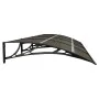 Marquesina de puerta policarbonato negro 350x100 cm de vidaXL, Toldos - Ref: Foro24-153596, Precio: 107,25 €, Descuento: %