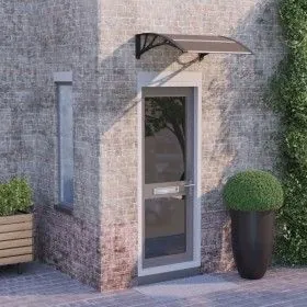 Black polycarbonate door canopy 80x80 cm by vidaXL, Awnings - Ref: Foro24-153587, Price: 38,34 €, Discount: %