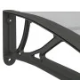 Vordach aus schwarzem und transparentem Polycarbonat für Tür, 80x75 cm. von vidaXL, Markisen - Ref: Foro24-153585, Preis: 37,...