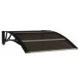 Marquesina de puerta policarbonato negro 100x80 cm de vidaXL, Toldos - Ref: Foro24-153590, Precio: 39,48 €, Descuento: %