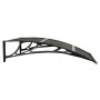 Marquesina de puerta policarbonato negro 100x80 cm de vidaXL, Toldos - Ref: Foro24-153590, Precio: 39,48 €, Descuento: %