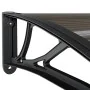 Marquesina de puerta policarbonato negro 100x80 cm de vidaXL, Toldos - Ref: Foro24-153590, Precio: 39,48 €, Descuento: %