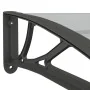 Black and transparent polycarbonate door canopy 100x80 cm by vidaXL, Awnings - Ref: Foro24-153588, Price: 39,47 €, Discount: %