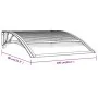 Black and transparent polycarbonate door canopy 100x80 cm by vidaXL, Awnings - Ref: Foro24-153588, Price: 39,47 €, Discount: %