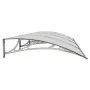 Marquesina de puerta policarbonato gris 350x100 cm de vidaXL, Toldos - Ref: Foro24-153595, Precio: 107,40 €, Descuento: %