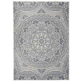 Blau gestreifter flachgewebter Outdoor-Teppich 120x170 cm von vidaXL, Teppiche - Ref: Foro24-340830, Preis: 42,83 €, Rabatt: %