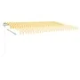 Automatic awning LED wind sensor yellow white 500x350cm by vidaXL, Awnings - Ref: Foro24-3069033, Price: 698,21 €, Discount: %