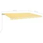 Automatic awning LED wind sensor yellow white 500x350cm by vidaXL, Awnings - Ref: Foro24-3069033, Price: 698,21 €, Discount: %
