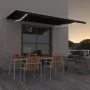 Toldo automático LED sensor de viento gris antracita 500x350 cm by vidaXL, Awnings - Ref: Foro24-3069034, Price: 732,16 €, Di...