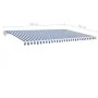 Automatic awning LED wind sensor blue and white 500x350 cm by vidaXL, Awnings - Ref: Foro24-3069031, Price: 699,11 €, Discoun...