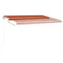 Toldo automático LED sensor de viento naranja marrón 450x350 cm by vidaXL, Awnings - Ref: Foro24-3069015, Price: 675,31 €, Di...