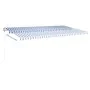 Automatic awning with wind sensor LED blue and white 600x350 cm by vidaXL, Awnings - Ref: Foro24-3069051, Price: 790,19 €, Di...