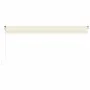 Automatic awning with LED wind sensor cream 600x350 cm by vidaXL, Awnings - Ref: Foro24-3069052, Price: 791,84 €, Discount: %