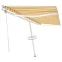Automatic awning with wind sensor LED yellow white 500x350cm by vidaXL, Awnings - Ref: Foro24-3069673, Price: 818,13 €, Disco...