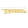 Automatic awning with wind sensor LED yellow white 500x350cm by vidaXL, Awnings - Ref: Foro24-3069673, Price: 818,13 €, Disco...