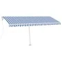 Automatische Markise LED-Windsensor blau und weiß 500x350 cm von vidaXL, Markisen - Ref: Foro24-3069671, Preis: 818,31 €, Rab...
