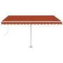 Automatische Markise LED-Windsensor orange braun 450x350 cm von vidaXL, Markisen - Ref: Foro24-3069655, Preis: 797,27 €, Raba...