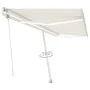 Automatic awning with LED and wind sensor cream 500x350 cm by vidaXL, Awnings - Ref: Foro24-3069672, Price: 819,09 €, Discoun...