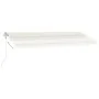 Automatic awning with LED and wind sensor cream 500x350 cm by vidaXL, Awnings - Ref: Foro24-3069672, Price: 819,09 €, Discoun...
