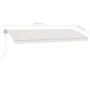 Automatic awning with LED and wind sensor cream 500x350 cm by vidaXL, Awnings - Ref: Foro24-3069672, Price: 819,09 €, Discoun...