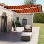 Toldo de pie retráctil manual naranja y marrón 450x350 cm de vidaXL, Toldos - Ref: Foro24-3069640, Precio: 509,26 €, Descuent...