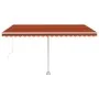 Toldo de pie retráctil manual naranja y marrón 450x350 cm de vidaXL, Toldos - Ref: Foro24-3069640, Precio: 509,26 €, Descuent...
