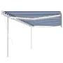 Automatisches LED-Markise mit Windsensor, blau und weiß, 5x3,5 m von vidaXL, Markisen - Ref: Foro24-3070071, Preis: 785,88 €,...