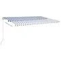 Automatic awning with wind sensor LED blue and white 5x3.5 m by vidaXL, Awnings - Ref: Foro24-3070071, Price: 785,88 €, Disco...
