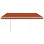 Automatische Markise LED-Windsensor orange braun 4,5x3,5 m von vidaXL, Markisen - Ref: Foro24-3070055, Preis: 764,24 €, Rabat...