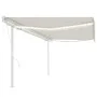 Automatic awning with LED and wind sensor cream 5x3.5 m by vidaXL, Awnings - Ref: Foro24-3070072, Price: 786,66 €, Discount: %