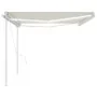 Automatic awning with LED and wind sensor cream 5x3.5 m by vidaXL, Awnings - Ref: Foro24-3070072, Price: 786,66 €, Discount: %