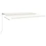 Automatic awning with LED and wind sensor cream 5x3.5 m by vidaXL, Awnings - Ref: Foro24-3070072, Price: 786,66 €, Discount: %