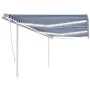 Automatische Markise LED-Windsensor blau weiß 6x3,5 m von vidaXL, Markisen - Ref: Foro24-3070091, Preis: 939,65 €, Rabatt: %