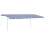 Automatische Markise LED-Windsensor blau weiß 6x3,5 m von vidaXL, Markisen - Ref: Foro24-3070091, Preis: 939,65 €, Rabatt: %