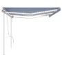 Automatic awning LED wind sensor blue white 6x3.5 m by vidaXL, Awnings - Ref: Foro24-3070091, Price: 939,65 €, Discount: %