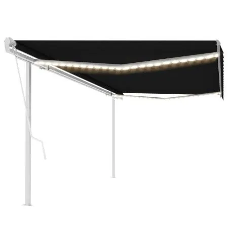 Automatic awning LED wind sensor anthracite gray 5x3.5 m by vidaXL, Awnings - Ref: Foro24-3070074, Price: 818,46 €, Discount: %